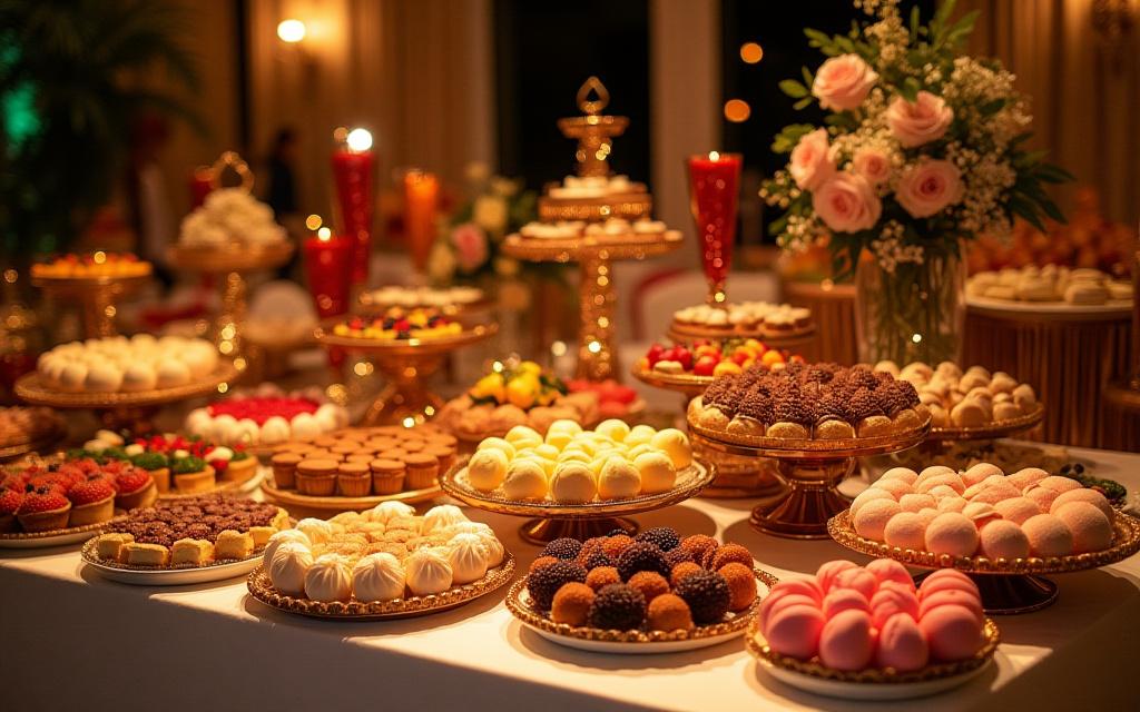 Espectacular mesa dulce montada para un evento especial.
